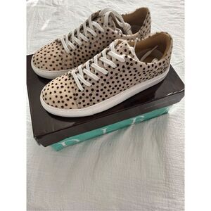 Diba True Gizz Mo Leopard Cheetah Print Lace Up Sneakers NEW